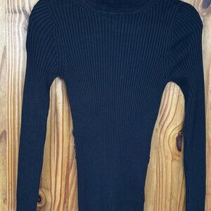 MICHAEL Michael Kors Women's Black Ribbed Knit Turtleneck Sweater Top Size S